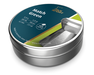 H&N MATCH GREEN NON-LEAD PELLET (4.50)(0.34g)(500 TIN)      