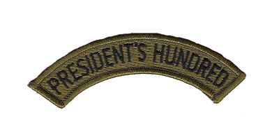 PRESIDENT'S 100 SEW-ON TAB(SUBDUED)                         