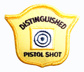 DISTINGUISHED PISTOL GOLD SEW-ON PATCH                      